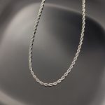 Pletena korda lanac srebrni