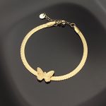 Snake leptir narukvica zlatna