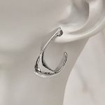 Izuvijane minđuše na šrafić srebrne