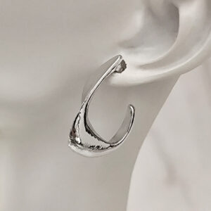 Izuvijane minđuše na šrafić srebrne