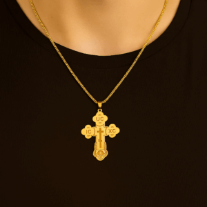Lanac pravoslavni krst zlatni