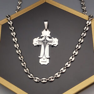 Kafa rad lanac sa priveskom Lazarevog krsta