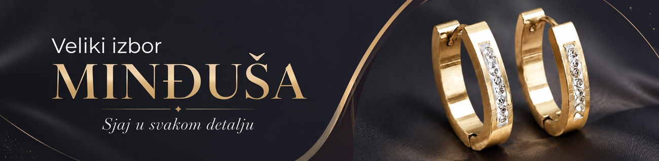 Baner minđuše hirurški čelik novo